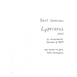 Cyprianus Partitur, Kopi