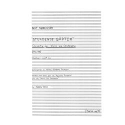 Bent Srensen: Sterbende Garten (Score)