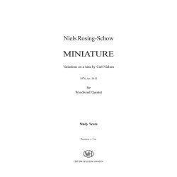 Niels Rosing-Schow: Miniature (Score)