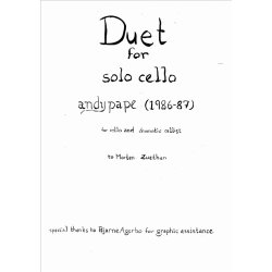 Andy Pape: Duet For Solo Cello