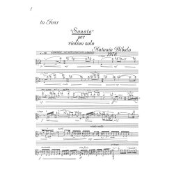Antonio Bibalo: Sonata For Violin Solo