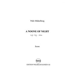Palle Mikkelborg: A Noone Of Night (1 harp version) Score