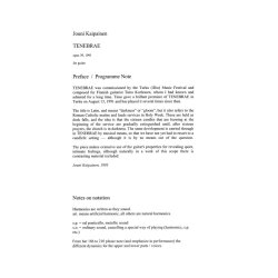 Jouni Kaipainen: Tenebrae Op.39 (Guitar)