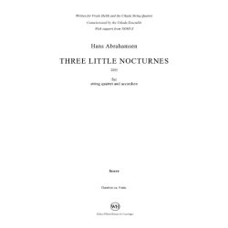 Hans Abrahamsen: Three Little Nocturnes (Score)