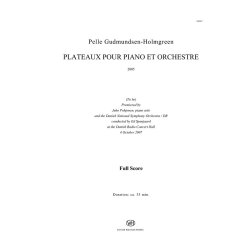 PLATEAUX POUR PIANO ET ORCHESTRE