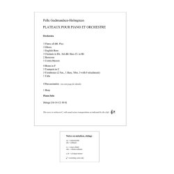 PLATEAUX POUR PIANO ET ORCHESTRE
