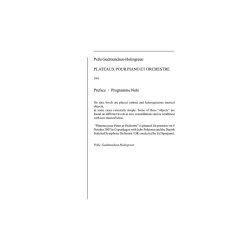 PLATEAUX POUR PIANO ET ORCHESTRE