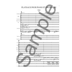 PLATEAUX POUR PIANO ET ORCHESTRE