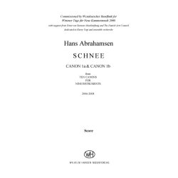 HANS ABRAHAMSEN SCHNEE, CANONS 1A+1B SC