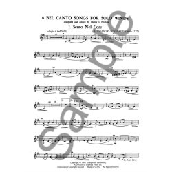 Eight Bel Canto Songs For Solo Winds