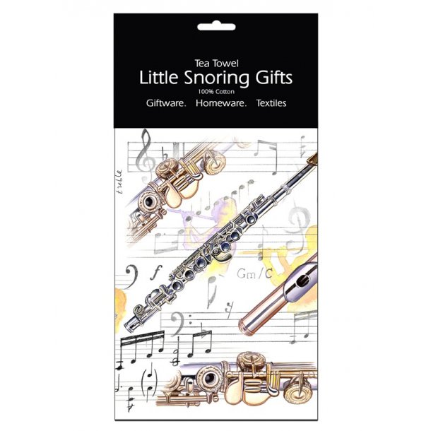 Little Snoring Gifts: Tea Towel (Flute)