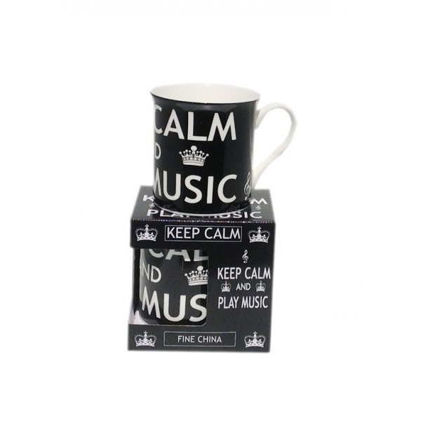 Little Snoring Gifts: Mug - Keep Calm & Play Music (Black)