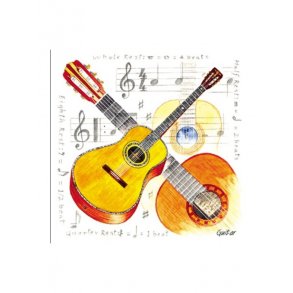 Little Snoring Gifts: Fridge Magnet - Guitar
