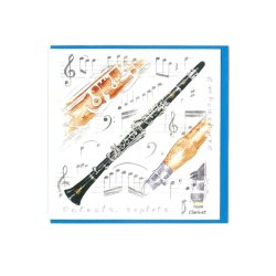 Little Snoring Gifts: Notelets Pack Of Five &ndash; Clarinet Design