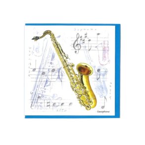 Little Snoring Gifts: Notelets Pack Of Five – Saxophone Design