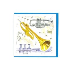 Little Snoring Gifts: Notelets Pack Of Five &ndash; Trumpet Design