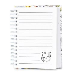 Little Snoring Gifts: A6 Hardback Spiral Bound Notebook - Musical Instruments