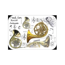 Little Snoring Gifts: French Horn Placemat - Pack Of 4