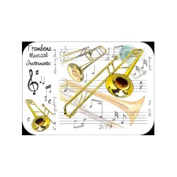 Little Snoring Gifts: Trombone Placemat - Pack Of 4