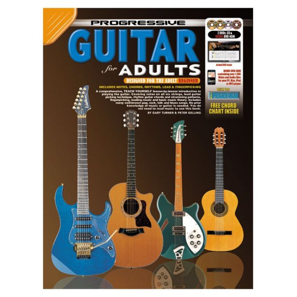 Progressive: Guitar For Adults (Book/CD/DVDs/DVD-ROM/Poster)