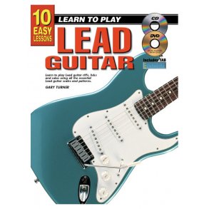 10 Easy Lssns Ltp Lead Gtr Bk/Cd/Dvd
