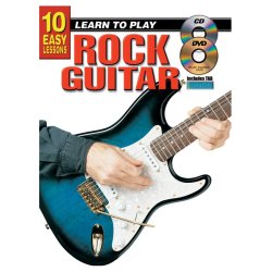 10 Easy Lessons: Learn To Play Rock Guitar (Book/CD/DVD)