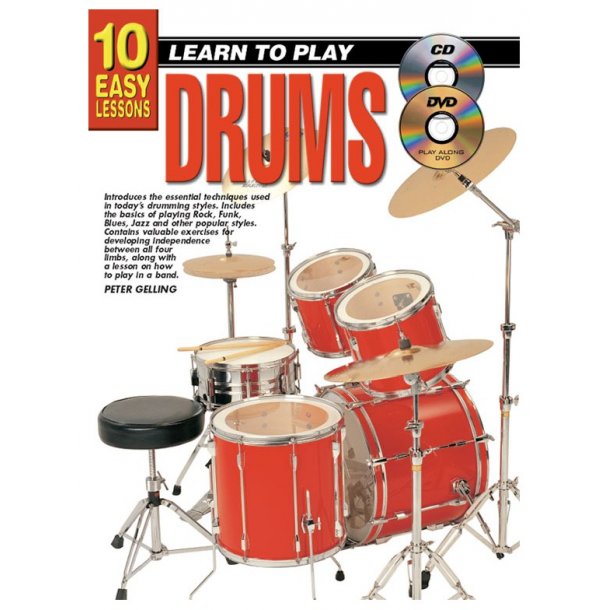 10 Easy Lessons Ltp Drums Bk/Cd/Dvd
