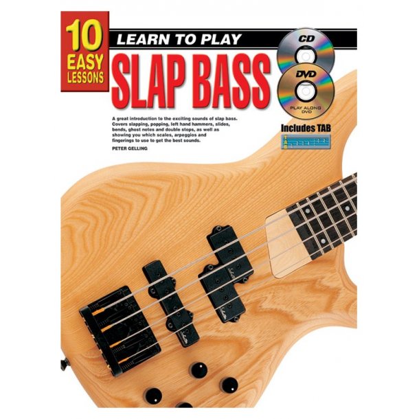 10 Easy Lessons Slap Bass Bk/Cd/Dvd