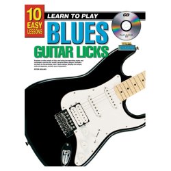 10 Easy Lessns Blues Licks Gtr Bk/Cd