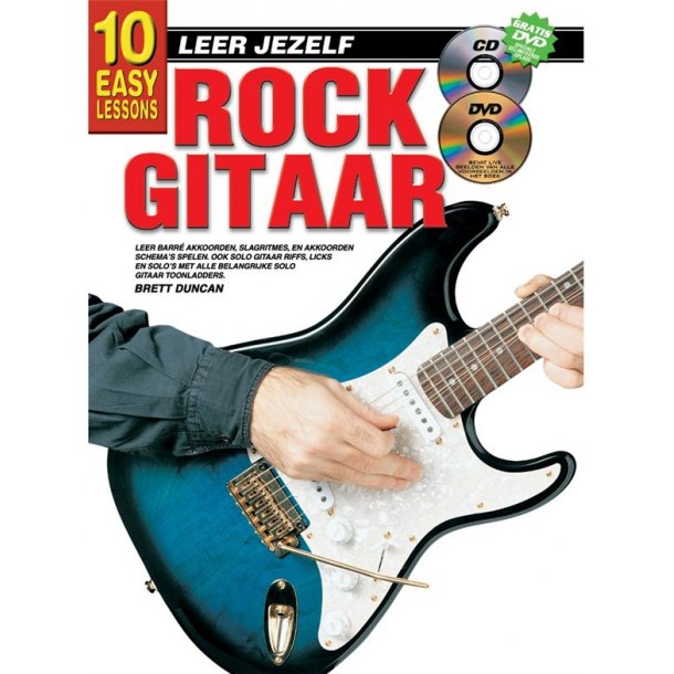 10 Easy Lessons Leer Jezelf Rock Gitaar Book/Cd/Dvd Dutch