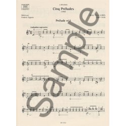 Heitor Villa-Lobos: Cinq Preludes (Guitar)