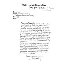 Sadie Harrison: Atoms-Lotus-Thorns-Fire (Songs From The Gardens Of Paradise)