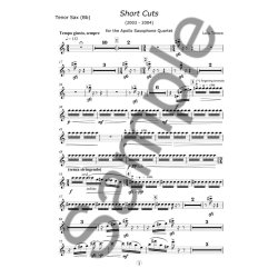 Lus Tinoco: Short Cuts - Saxophone Quartet (Parts)