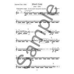 Lus Tinoco: Short Cuts - Saxophone Quartet (Parts)
