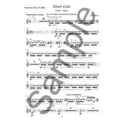 Lus Tinoco: Short Cuts - Saxophone Quartet (Parts)