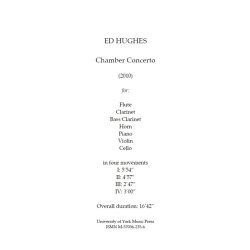 HUGHES, ED CHAMBER CONCERTO  SCORE
