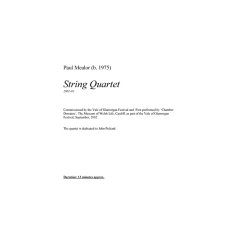 Paul Mealor: String Quartet (Score/Parts)