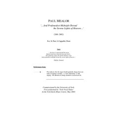 Paul Mealor: ...And Profoundest Midnight Shroud the Serene Lights of Heaven... (Vocal Part)