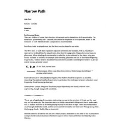 Weeks Narrow Path Flt Perf Sc
