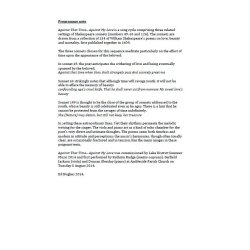 Ed Hughes: Against That Time - Three Songs To Sonnets By Shakespeare