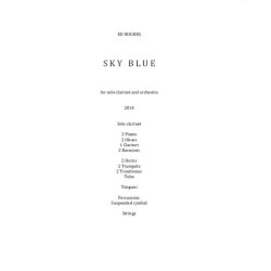 Ed Hughes: Sky Blue (A3 Conductor's Score)