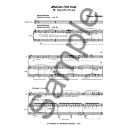Thomas Simaku: Albanian Folk Song "My Beautiful Morea"' - Clarinet In Bb Version (Score/Part)