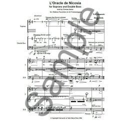 Evis Sammoutis: L'Oracle De Nicosia (Performing Score)