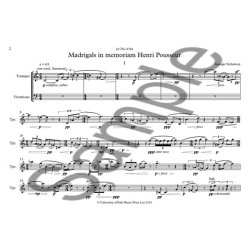 George Nicholson: Madrigals In Memoriam Henri Pousseur (Score And Parts)