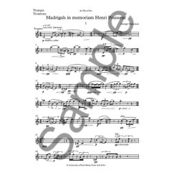 George Nicholson: Madrigals In Memoriam Henri Pousseur (Score And Parts)