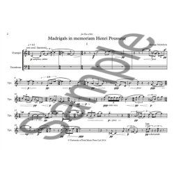 George Nicholson: Madrigals In Memoriam Henri Pousseur (Score Only)