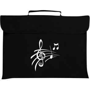 Mapac: Music Bag - Treble Clef & Notes (Black)