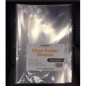 Mapac Choir Folder Sleeves For Single Sheets Pk 5