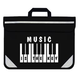 Mapac: Piano/Keyboard Music Bag - Music Is The Key (Black)