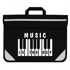Mapac: Piano/Keyboard Music Bag - Music Is The Key (Black)
